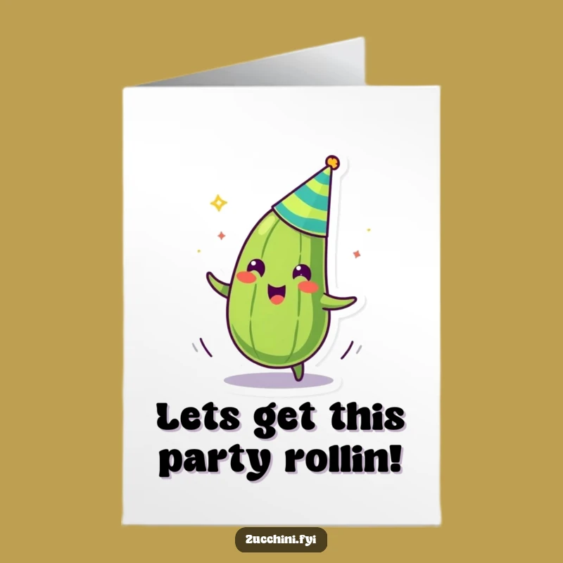 Free Printable Zany Zucchini Birthday Card: Hilarious Downloadable Gift for Laughs