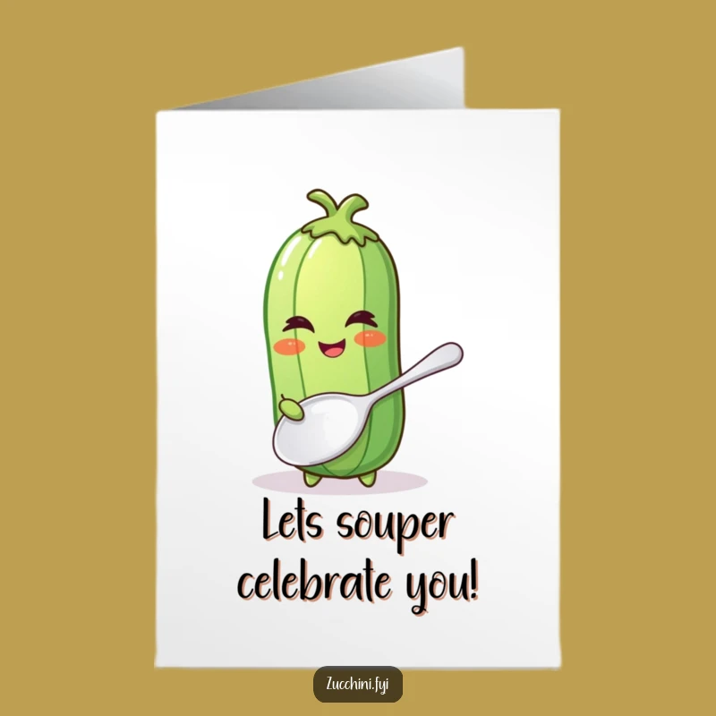 Free Printable Zucchini Birthday Card: Silly Humor Downloadable Gift
