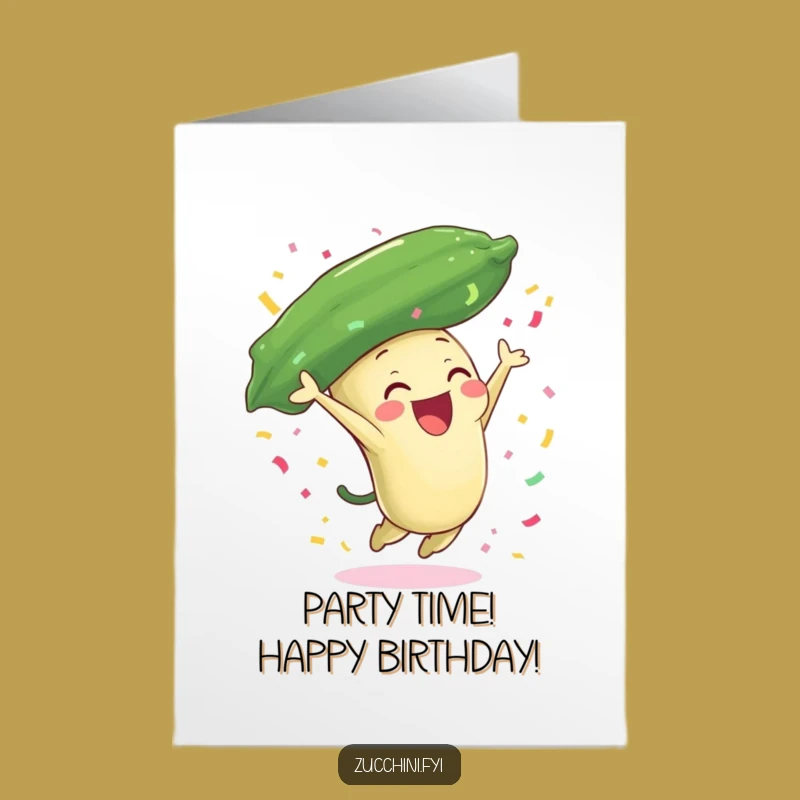 Free Printable Birthday Card: Zucchini Celebration, Fun DIY Downloadable Gift!