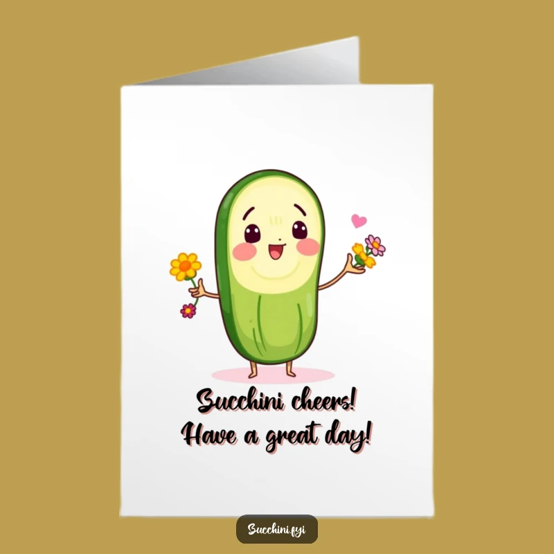 Free Printable Birthday Card: Funny Zucchini Juggler, Perfect DIY Downloadable Gift!