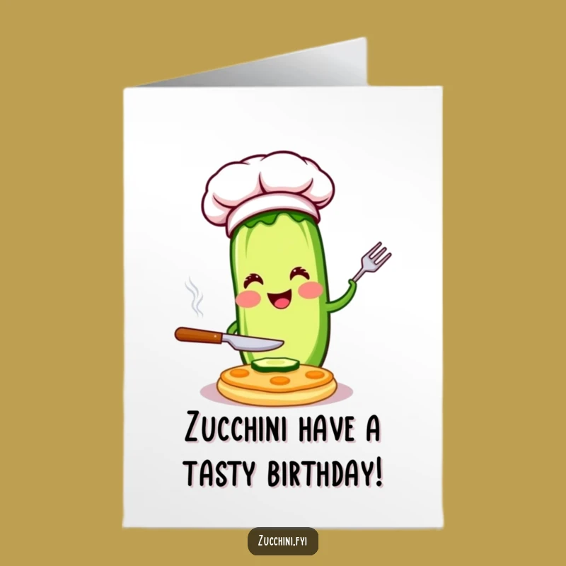 Free Printable Zucchini Chef Birthday Card: Flippin Great Fun Downloadable Gift