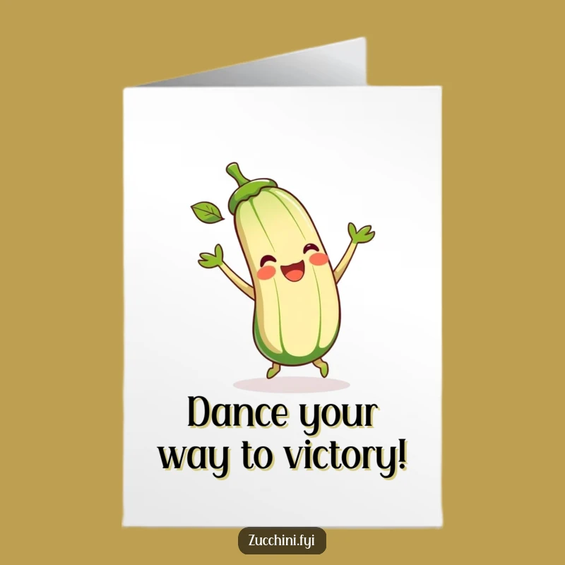 Free Printable Zucchini Congratulations Card: Happy Dance Downloadable