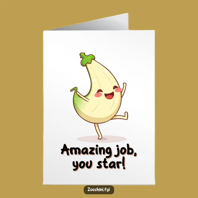 Free Printable Congrats Card: Cartwheel Zucchini Downloadable Achievement Art