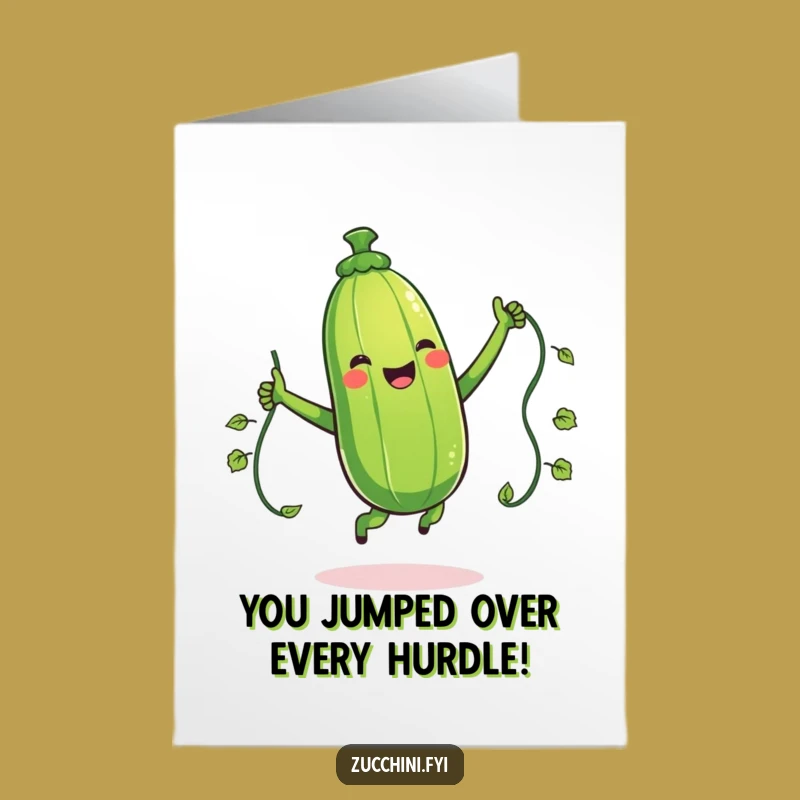 Free Printable Congrats Card: Vine Jump Zucchini for a Hilarious Downloadable Gift!