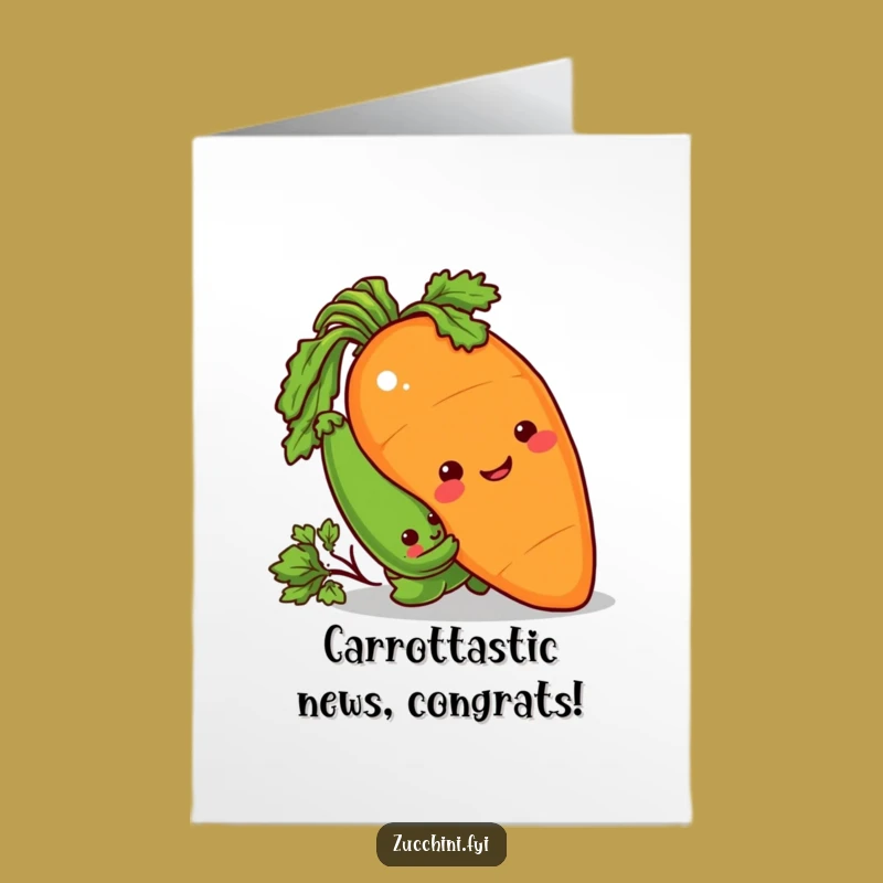 Free Printable Congrats Card: Zucchini & Carrot Shenanigans, Funny Downloadable Gift