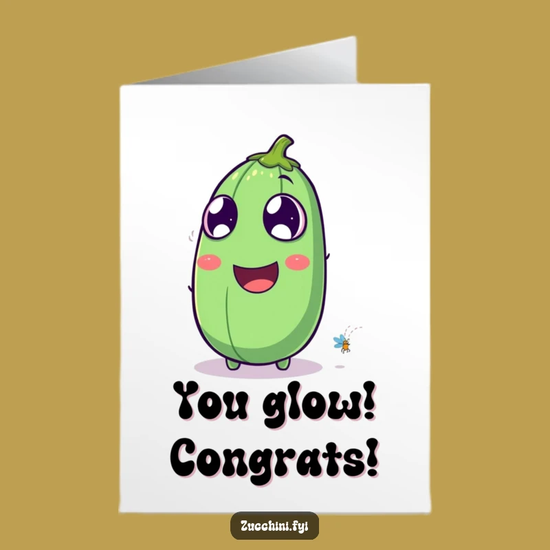 Free Printable Congrats Card: Zucchini Firefly Joy Funny Downloadable Gift