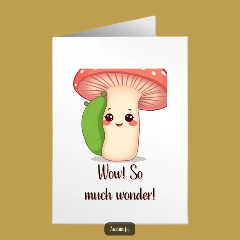 Free Printable Congrats Card: Zucchini Mushroom Discovery Funny Downloadable Gift