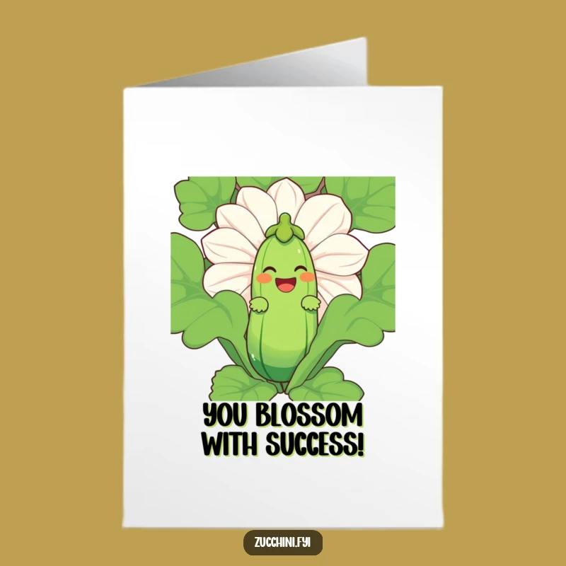 Free Printable Congrats Card: Zucchini's Blooming Celebration