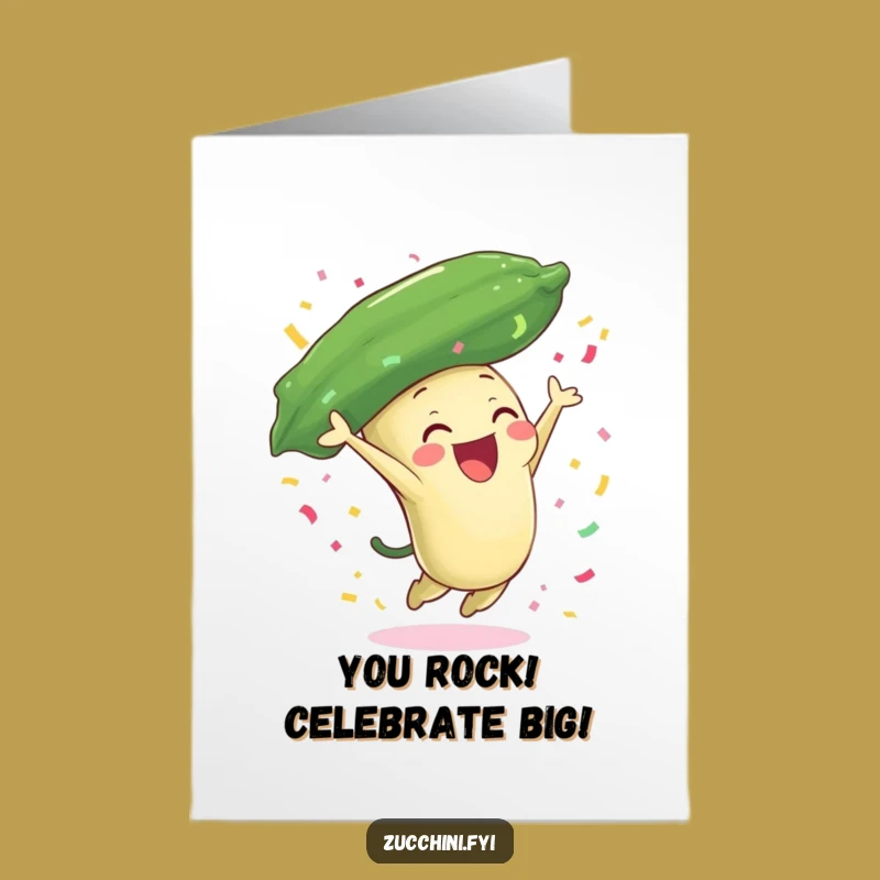 Free Printable Congrats Card: Zucchini's Party, Festive DIY Downloadable Gift!