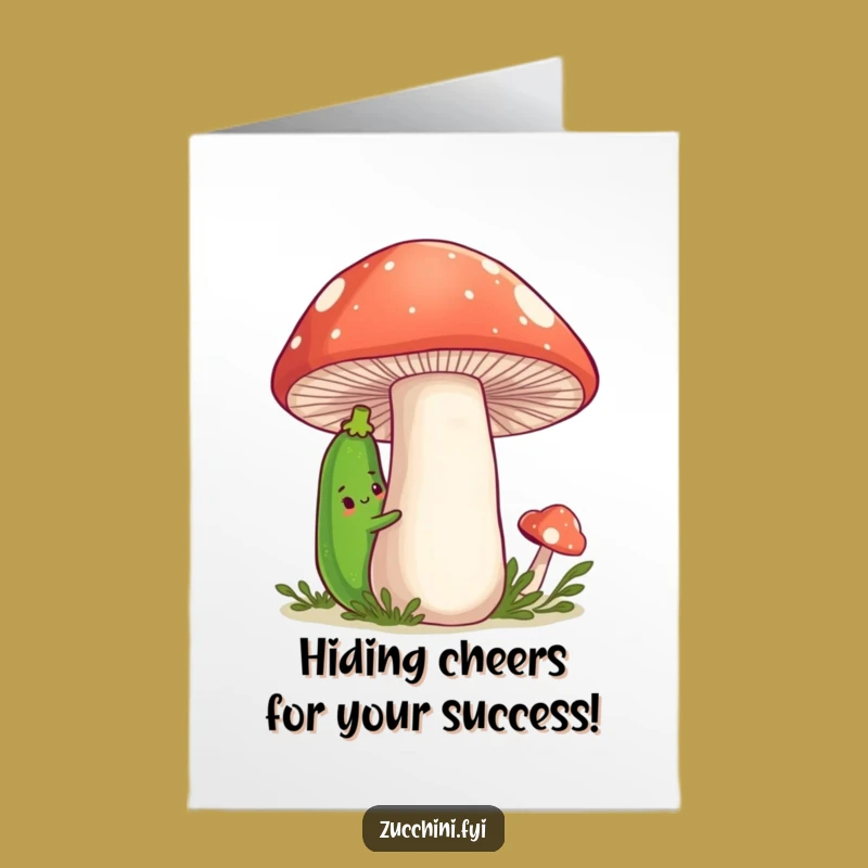 Free Printable Zucchini Congratulations Card: Shy Peek Downloadable