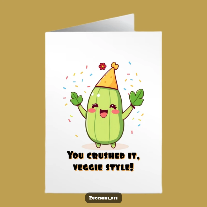 Free Printable Congrats Card: Glee Zucchini Party Confetti Funny Downloadable Gift