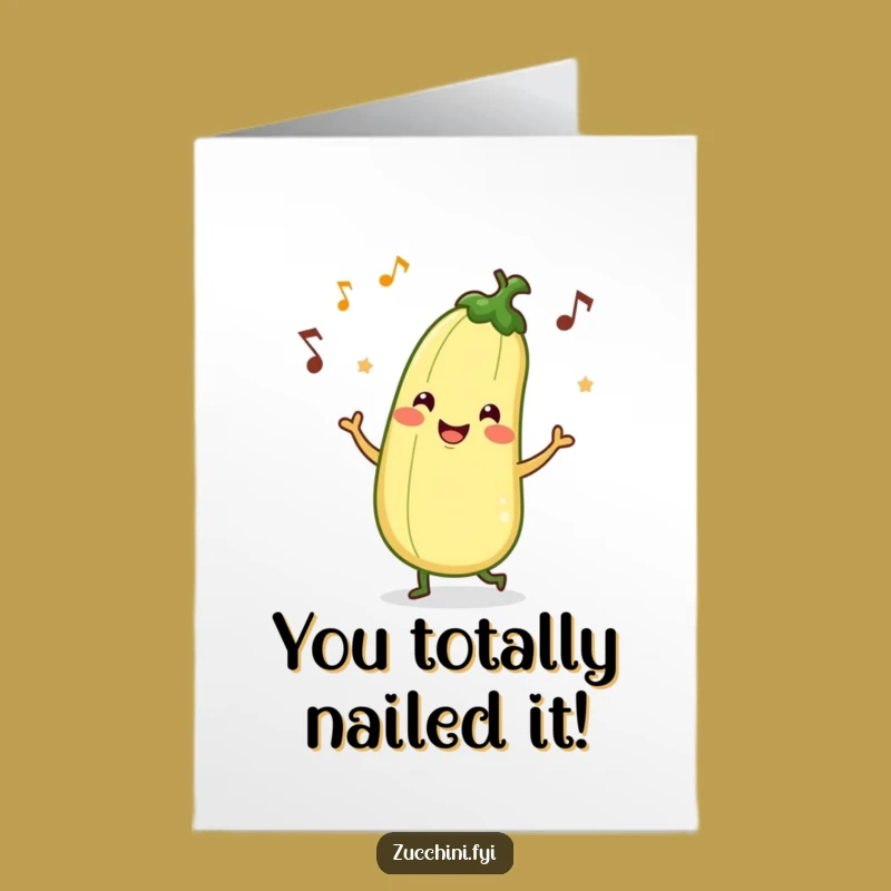 Free Printable Congrats Card: Zucchini Jig Celebration Download for Joyful Occasions!