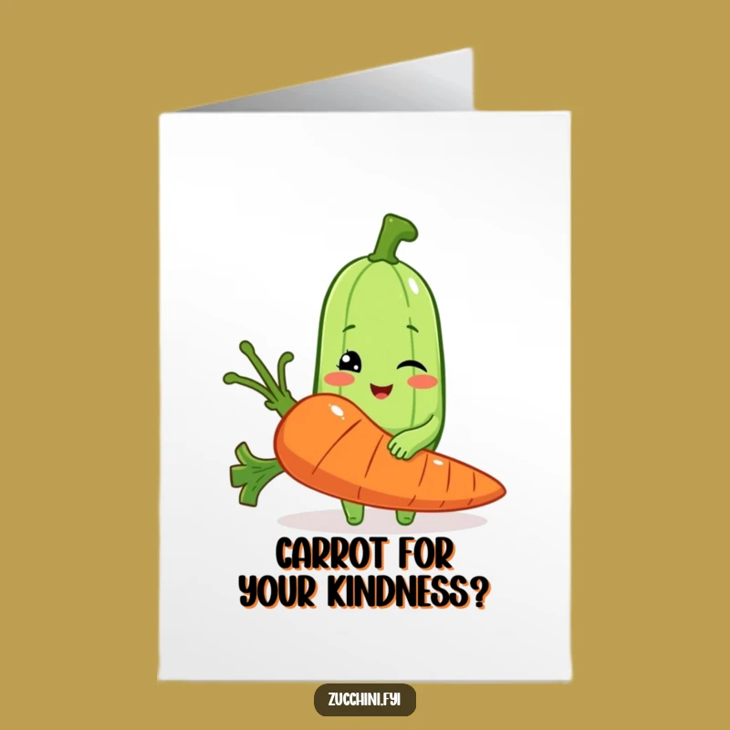 Free Printable Thank You Card: Zucchini's Giant Carrot Thanks - Funny Downloadable Gift