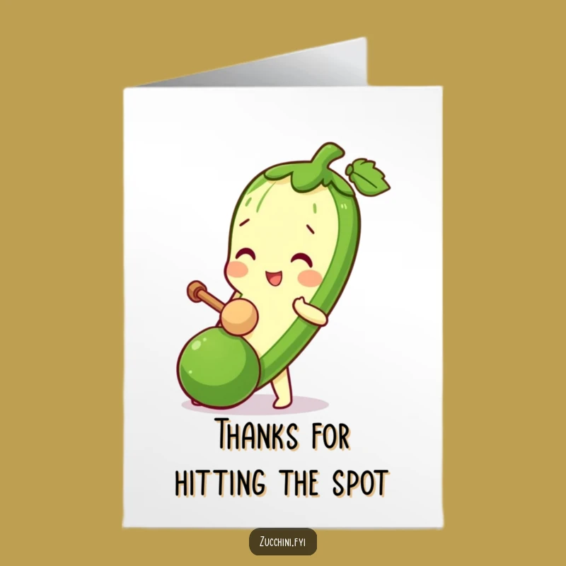 Free Printable Thank You Card: Zucchini's Playful Thanks
