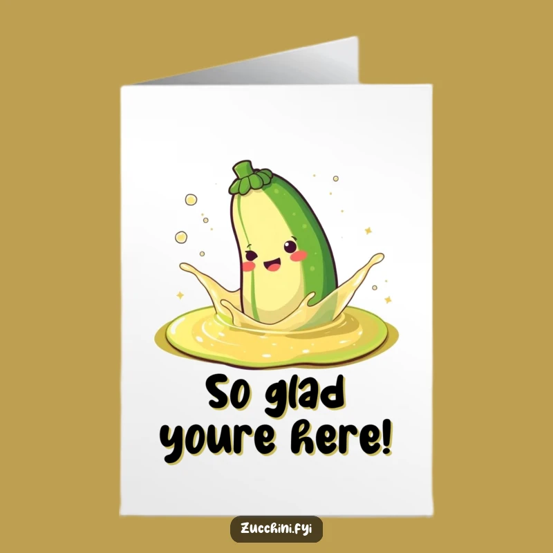 Free Printable Thank You Zucchini Juice Card: Grateful Downloadable Art
