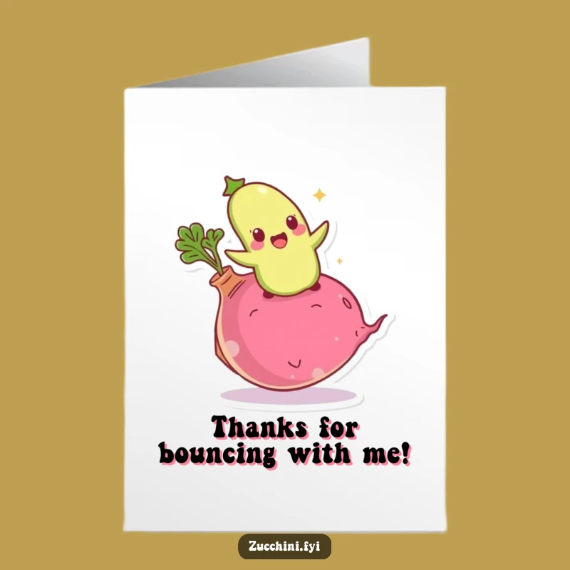 Giddy Zucchini Thank You Card Free Printable - A Hilariously Bouncy Downloadable Gift