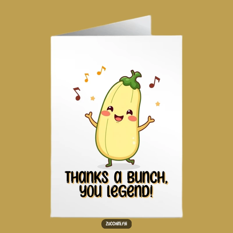 Free Printable Thank You Card: Zucchini Jig Appreciation Download for a Grateful Giggle!