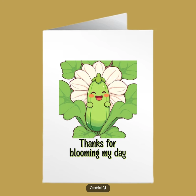 Free Printable Thank You Card: Zucchini's Hidden Laughter