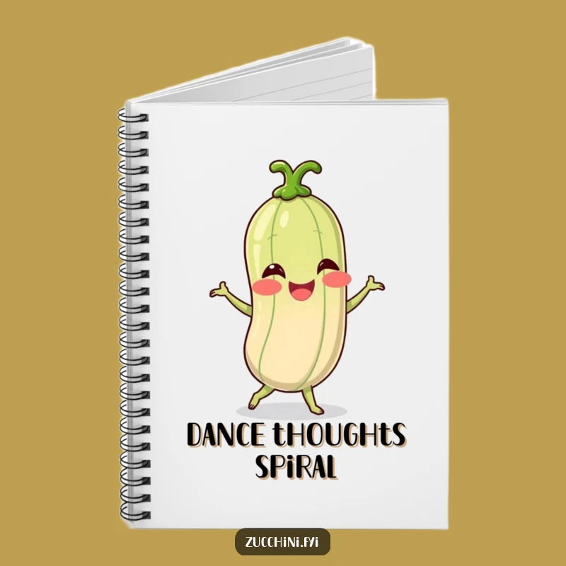 Funny Spiralized Zucchini Dance Notebook: Jot Down Your Moves