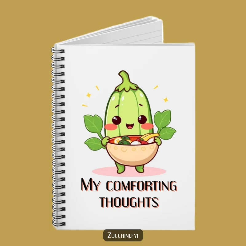 Funny Cheerful Zucchini Notebook: Jot Down Warm Thoughts with Veggie Charm