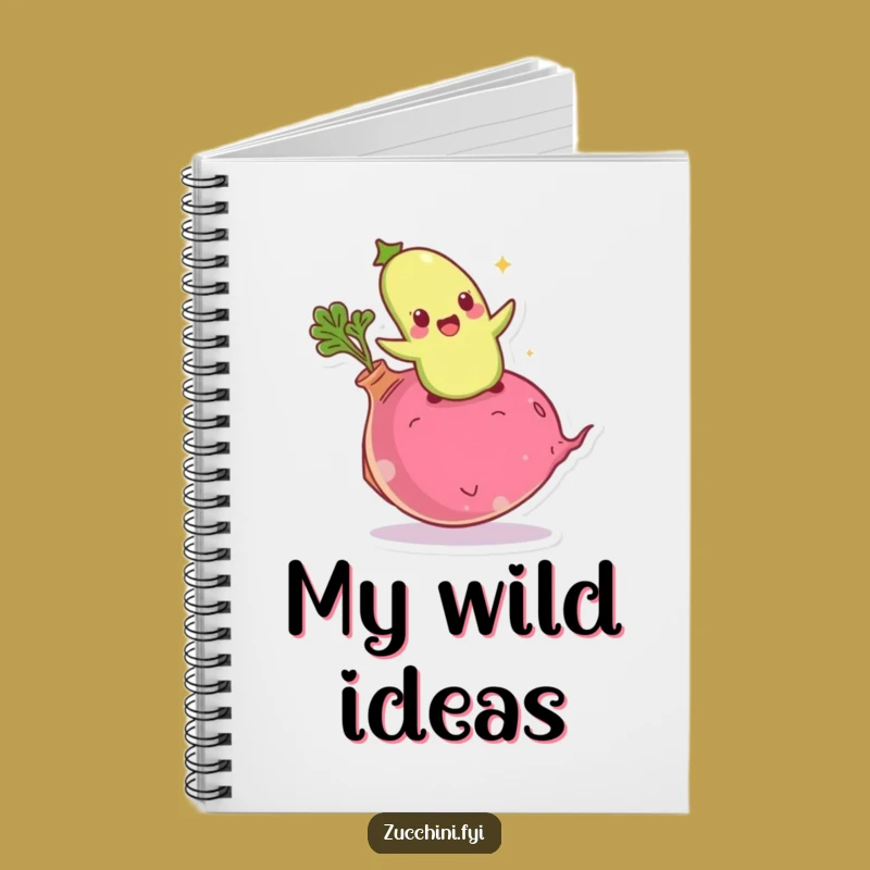 Funny Giddy Zucchini Notebook: Jot Down Energetic Ideas with Veggie Fun