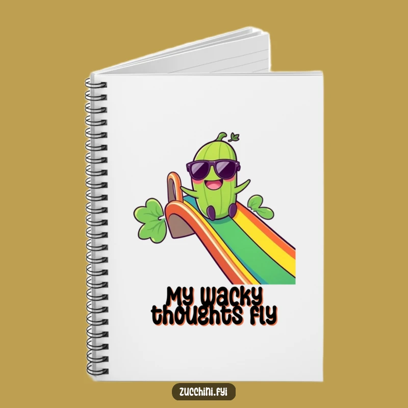 Funny Giggling Zucchini Rainbow Slide Notebook: Capture Fun Ideas!