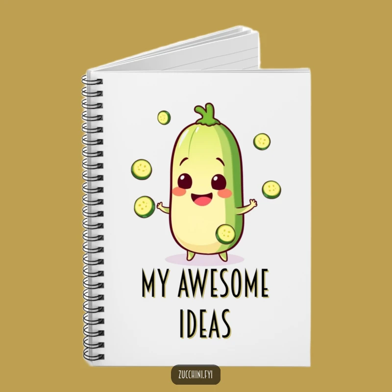 Funny Zucchini Notebook: Juggling Pages, Perfect Journal Funny Gift