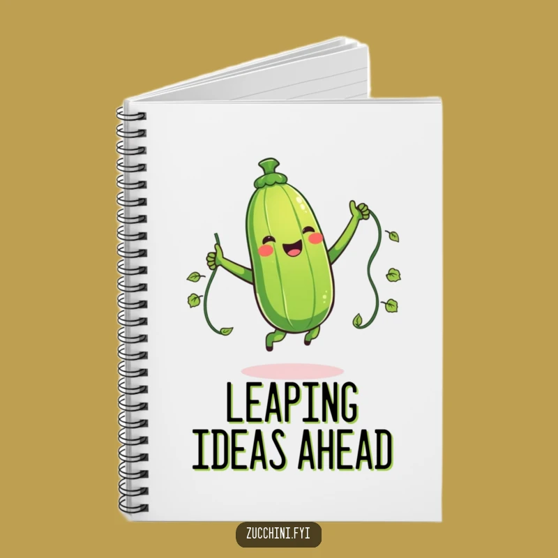 Funny Jumping Zucchini Notebook: Jot Down Your Energetic Ideas