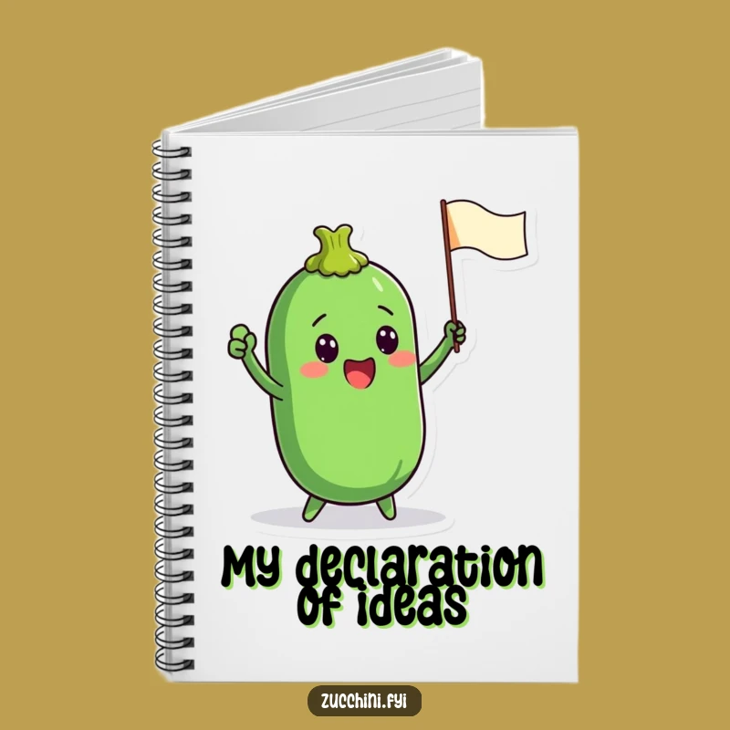 Funny Zucchini Flag Notebook - Hilarious Vegetable Supporter Journal for Ideas