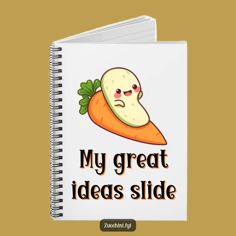 Funny Zucchini Carrot Slide Notebook: Playful Veggie Journal for Fun Ideas