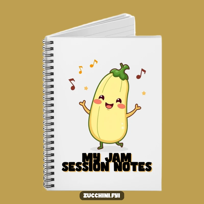 Funny Zucchini Jig Notebook - Hilarious Vegetable Character Journal for Ideas