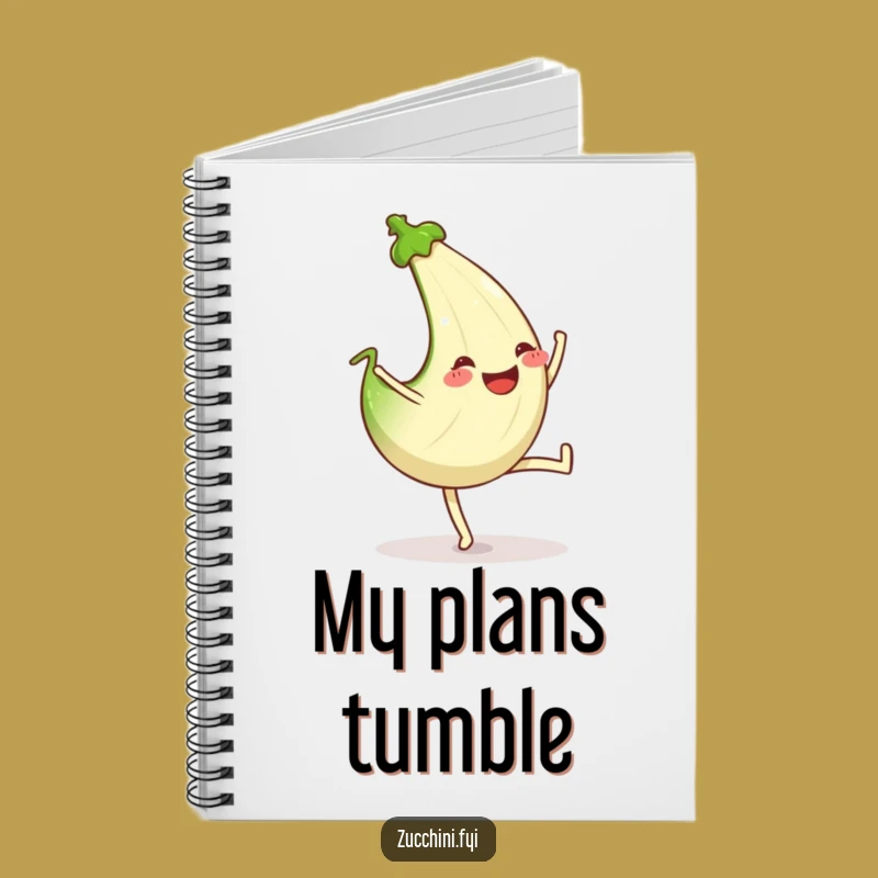 Funny Cartwheeling Zucchini Notebook: Capture Your Moves - Perfect Funny Gift