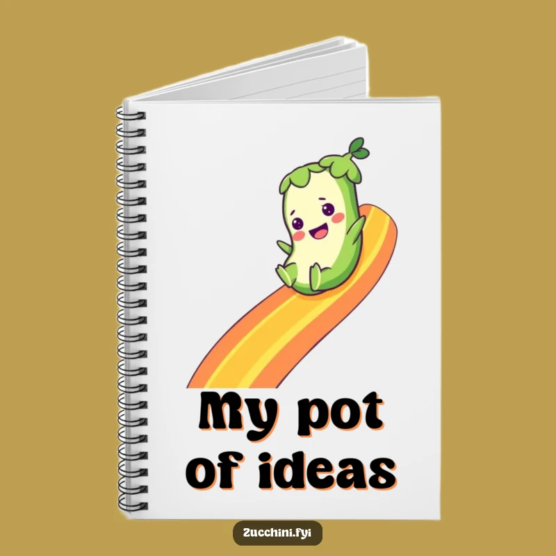 Funny Zucchini Rainbow Notebook - Hilarious Vegetable Dreamer Journal for Ideas