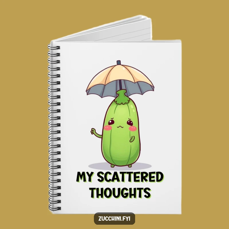 Funny Confused Zucchini Notebook - Write Puzzling Thoughts Veggie Gift