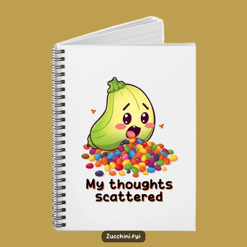 Funny Zucchini Seed Spill Notebook: Record Your Colorful Ideas