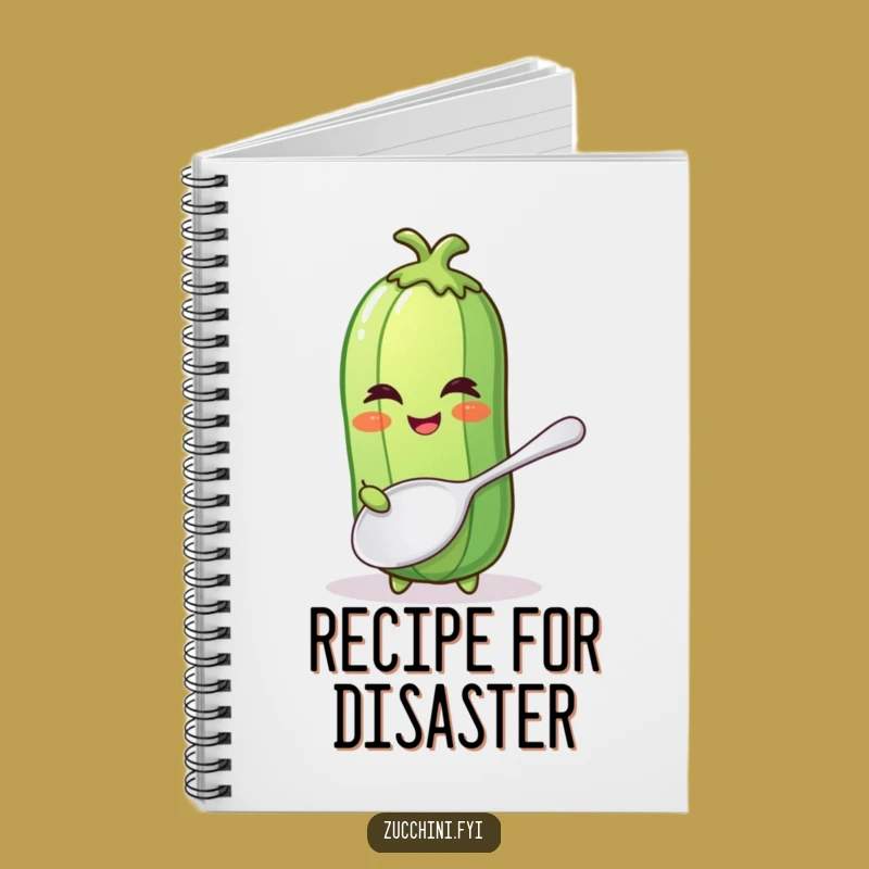 Funny Winking Zucchini Notebook - Chef's Notes, Big Spoon Ideas, Perfect Gift