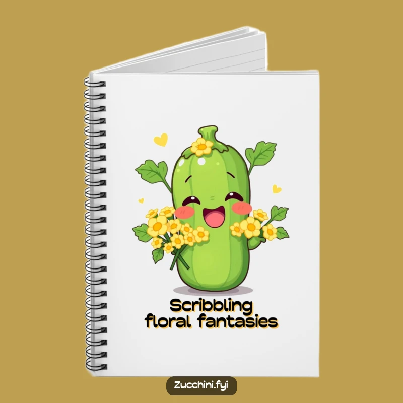 Funny Zucchini Flower Pose Notebook: Journal with this Hilarious Botanical Companion
