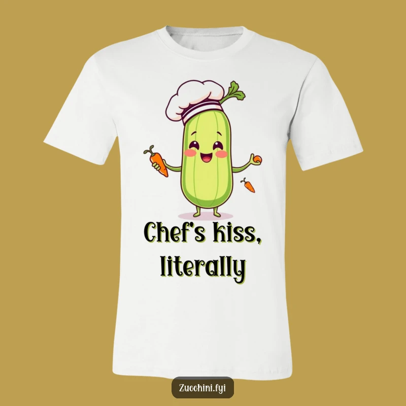 Funny Zucchini Chef T-Shirt - Hilarious Vegetable Juggling Tee Gift