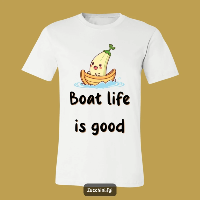 Funny Zucchini Boat Sailing T-Shirt: Wear Your Adventurous Spirit