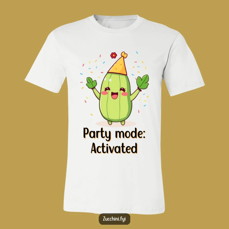 Funny Zucchini Party Tee: Confetti Throwing Veggie Shirt, Hilarious Gift Idea!