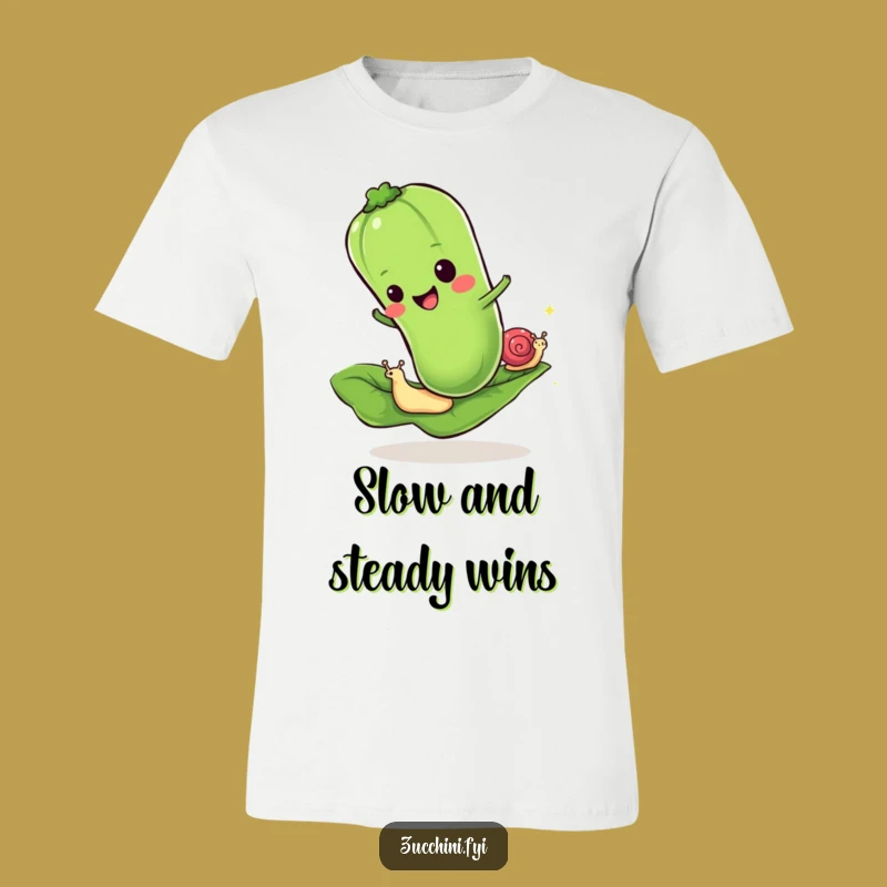 Funny Zucchini Snail T-Shirt: Wear Your Humorous Race Day Spirit