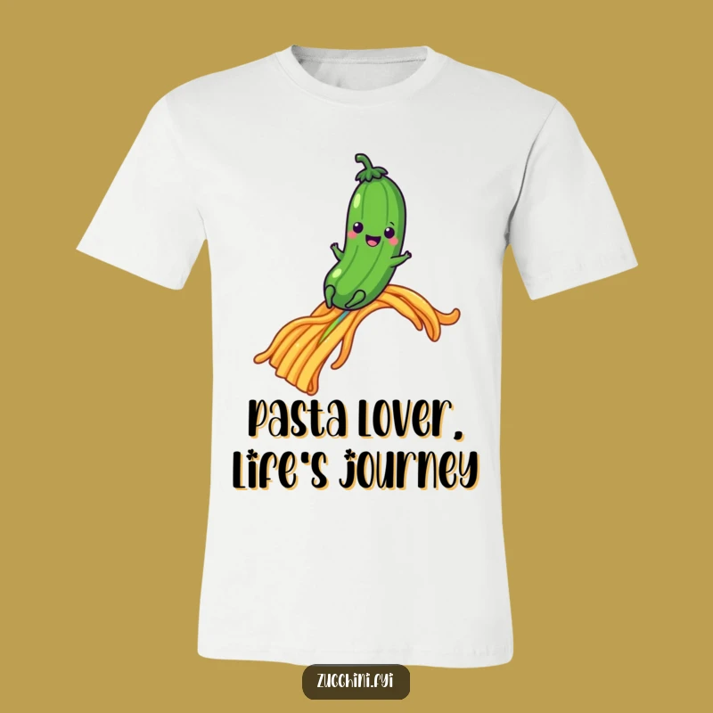 Funny Pasta Rainbow Zucchini T-Shirt - Dreamy Veggie Humor Tee