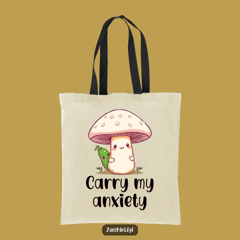 Funny Shy Zucchini Tote Bag: Stylish and Humorous Carry-all for Daily Errands