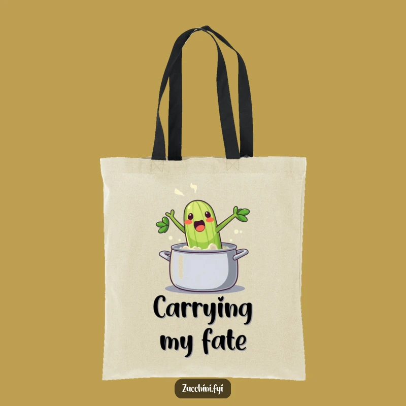 Funny Zucchini Splash Tote Bag: Chic & Comedic Vegetable Carryall