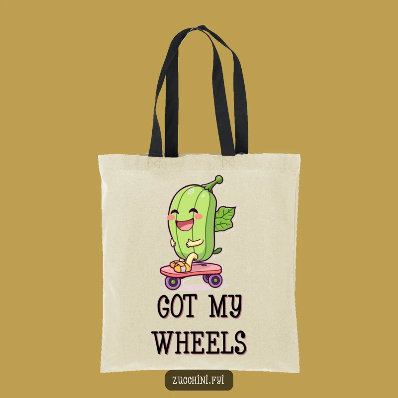 Funny Roller Skate Zucchini Tote Bag: Carry Your Fun On the Go