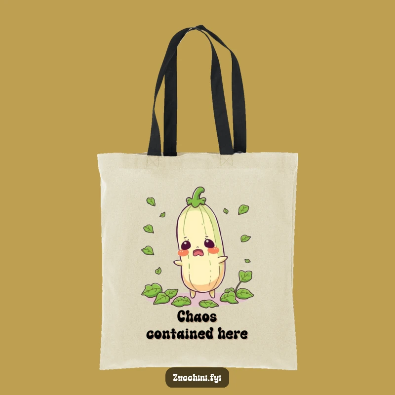 Funny Startled Zucchini Tote Bag: Carry Your Surprises with Veggie Humor