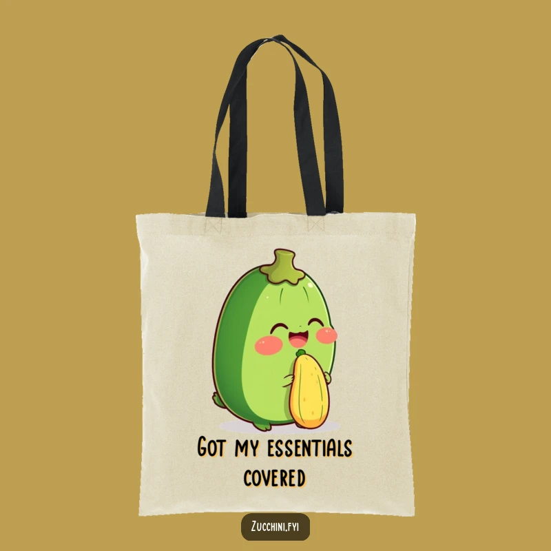 Funny Zucchini Balancing Act Tote Bag: Carry Your Laughs with this Hilarious Bag