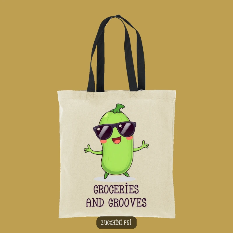 Funny Zucchini Dance Tote Bag: Hilarious Veggie Carrier for Groovy Errands