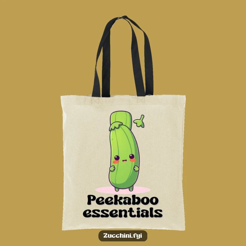 Funny Zucchini Exclamation Tote Bag: Playful Veggie Carrier - Fun Gift