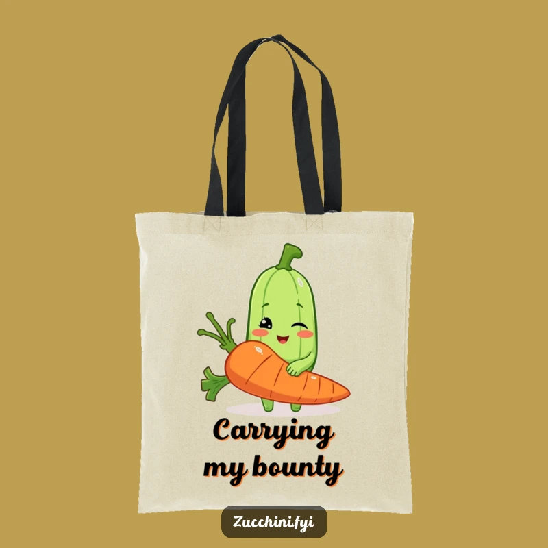 Funny Zucchini Tote Bag: Carry Your Goods with Veggie Humor